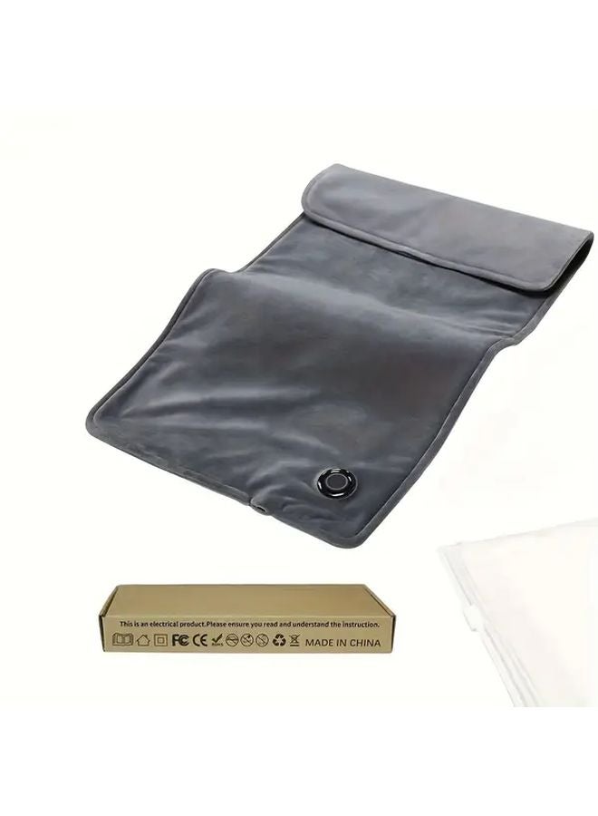 Gray USB Heated Mattress Pad 3 Level Temperature Control 2 Hour Auto Off Machine Washable - Image 3